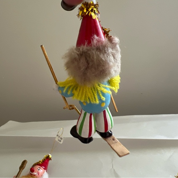 (3) KATHE WOHLFAHRT Ornament Rothenburg Germany Tags Wooden Clowns READ - Picture 6 of 9